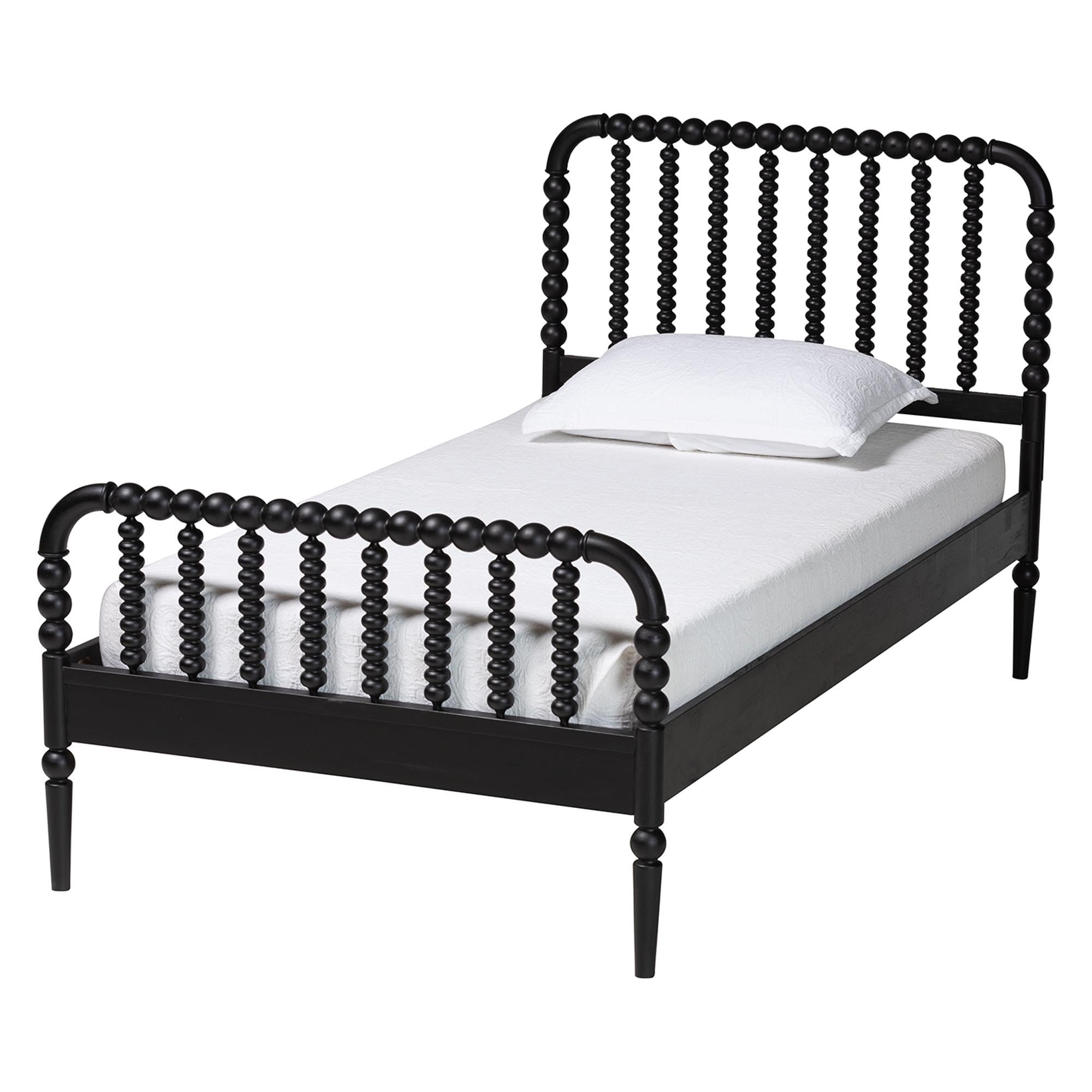 Amazon.com: Baxton Studio Lucera Bobbin Wood Platform Bed, Twin